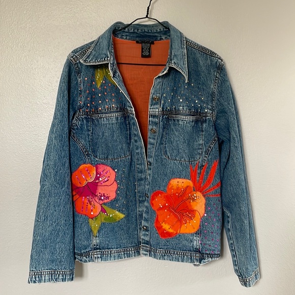 Floral West End Denim Jacket - Picture 2 of 4